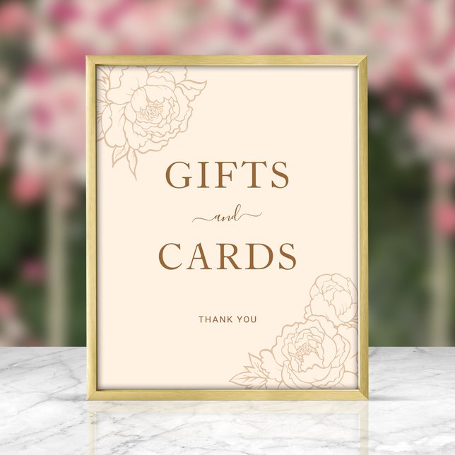 Peony Line Art Gifts & Cards Sign (Creator Uploaded)
