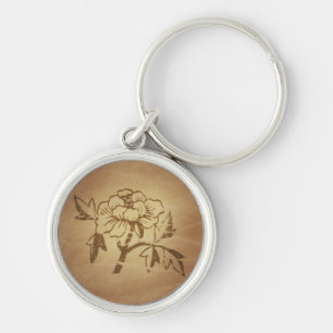 Peony Love and Affection Chinese Magic Charms Keychain
