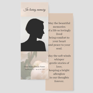 Peony memorial bookmarks