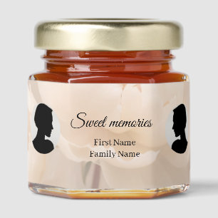 Peony memorial honey jar favor favors