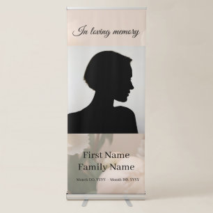 Peony memorial retractable banner