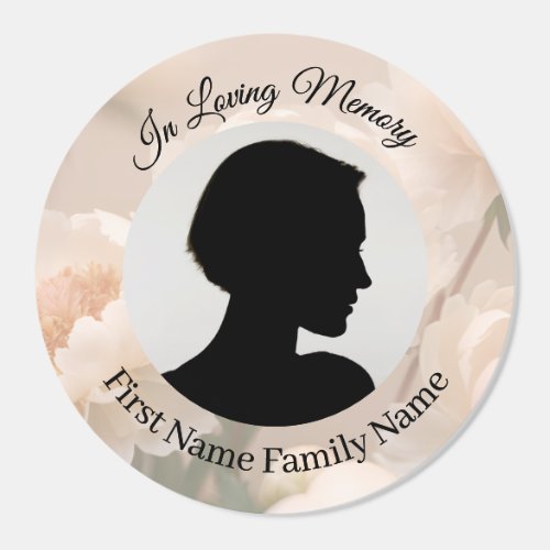 Peony memorial stickers