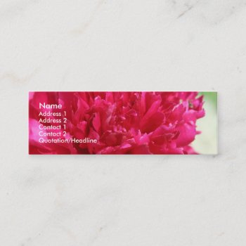 Peony Mini Business Card by sharpcreations at Zazzle