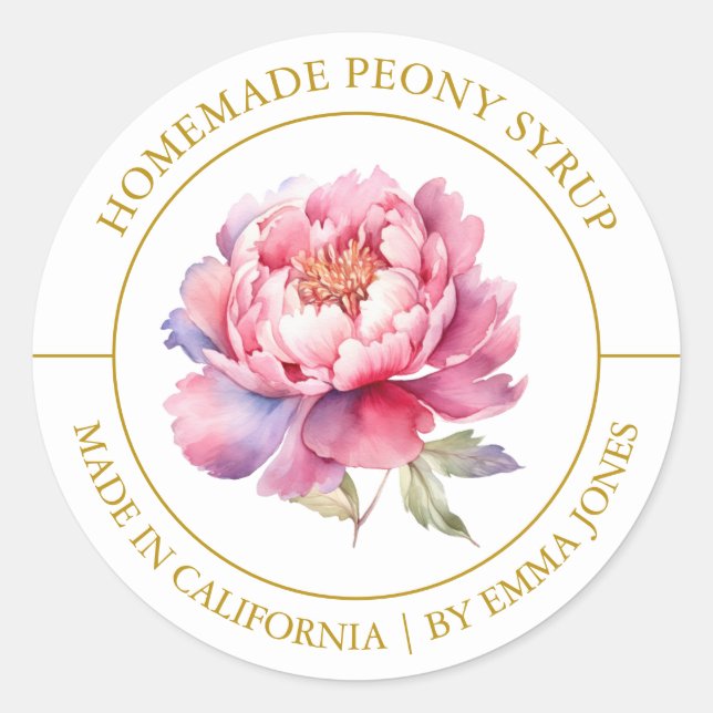 Peony Modern label (Front)