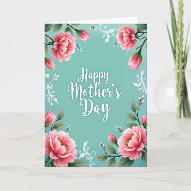 Peony Mothers Day Card (Front)