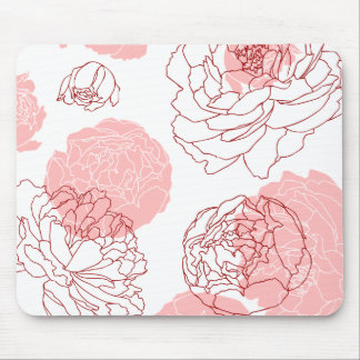 Peony Motif Mousepad
