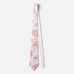 Peony Motif Tie