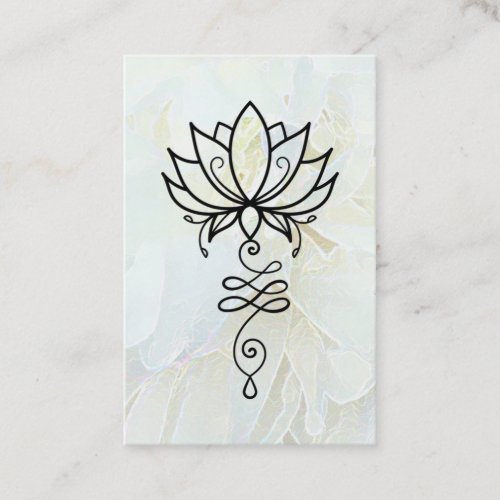  Peony Nirvana Sacred Geometry Lotus Yoga Business Card