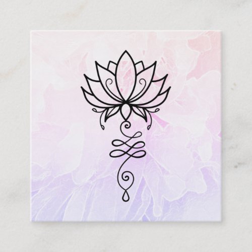 *~ Peony Nirvana Sacred Geometry Reiki Lotus Square Business Card