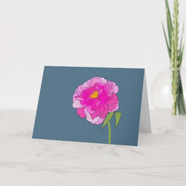 Peony Note Card (Front)