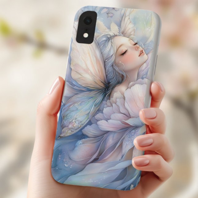 Peony Of The Dawn Case-Mate iPhone Case (the Iphone XR with the image of Peony of the Dawn shown in the hand of a young woman)