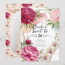 Peony & Orchid Garden Floral Glam Sweet 16