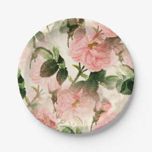 Peony Paper Plates