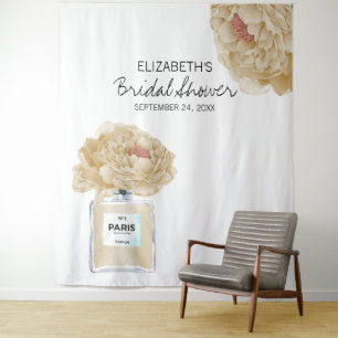 Peony Perfume Floral Bridal Shower Photo Backdrop