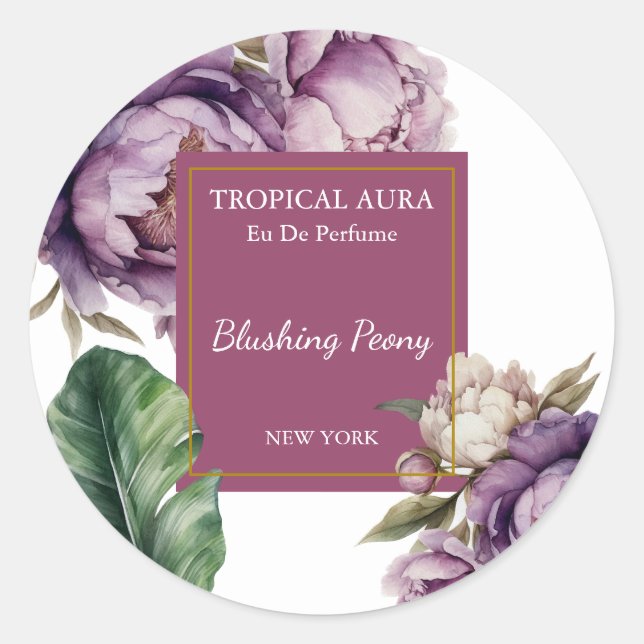 Peony Perfume Label (Front)