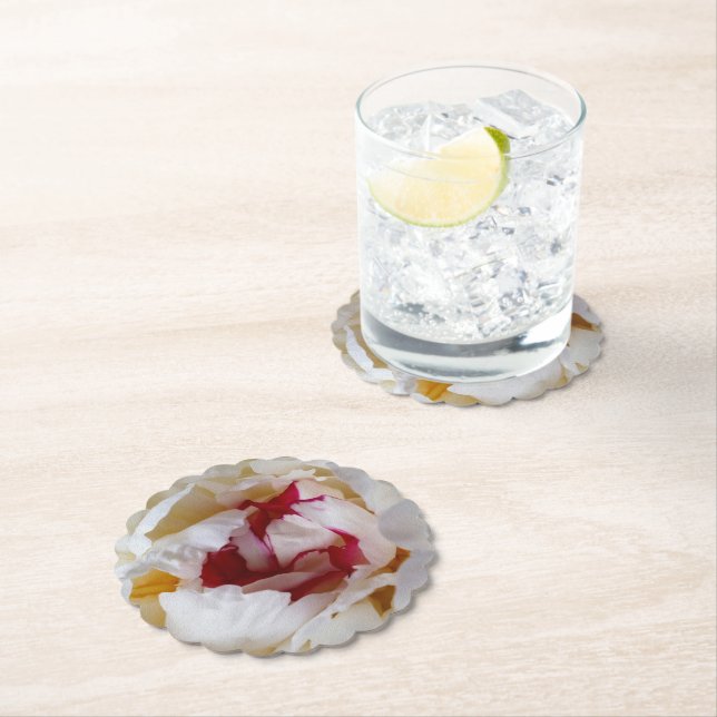 Peony petals paper coaster (Insitu)