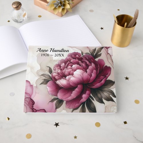 Peony Pink Abstract Memorial Service