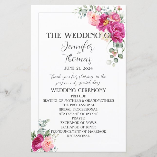 Peony & Roses Eucalyptus Greenery (Front)