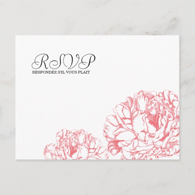 Peony RSVP Postcard (Front)
