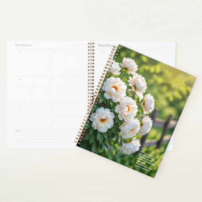 Peony Symbolism Calendar Planner (Display)