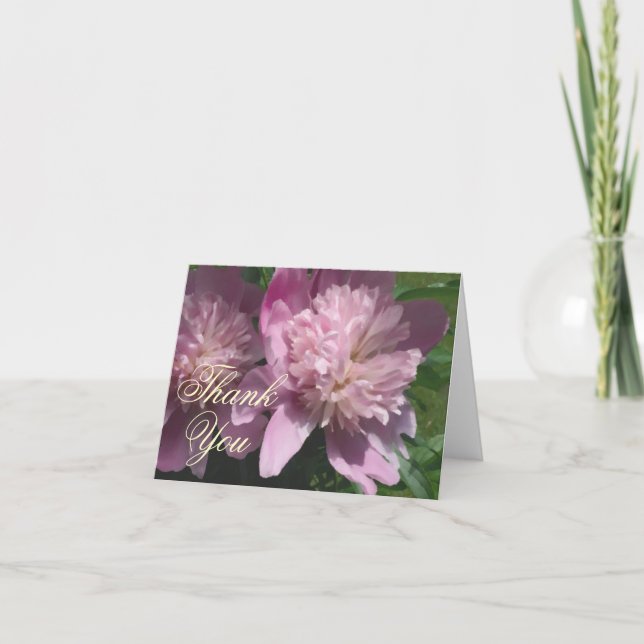 Peony Thank You Note Card (Front)