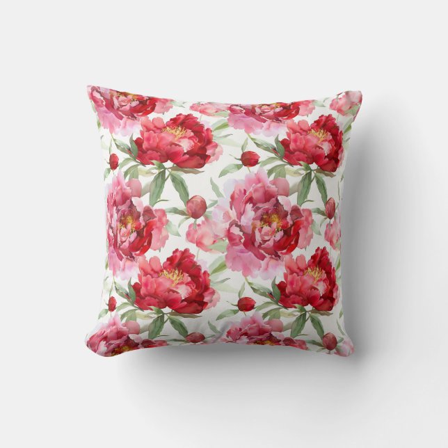 Peony  throw pillow (Front)