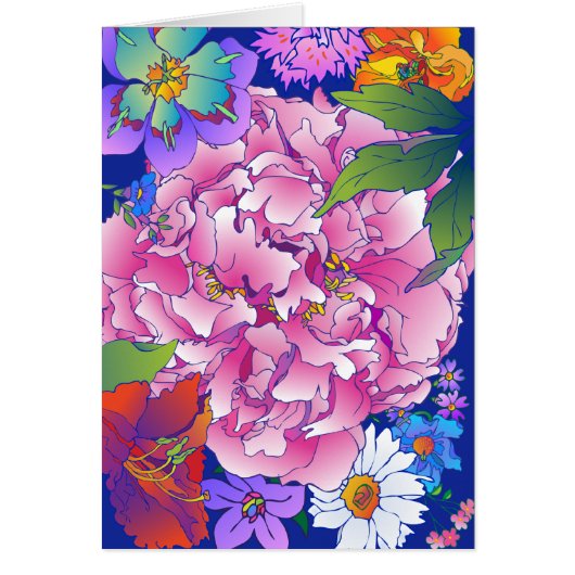 'Peony' vertical Cards (Front)