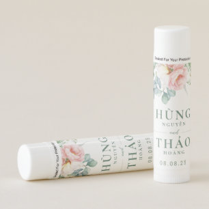 Peony Vietnamese Wedding Lip Balm Favor