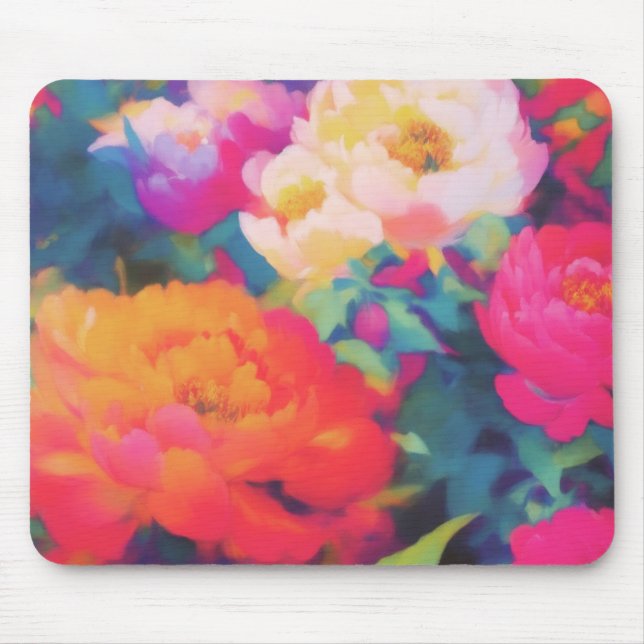 Peony Wake-Up Call Mouse Pad (Front)