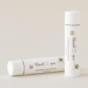 Peony Wedding Favor Lip Balm
