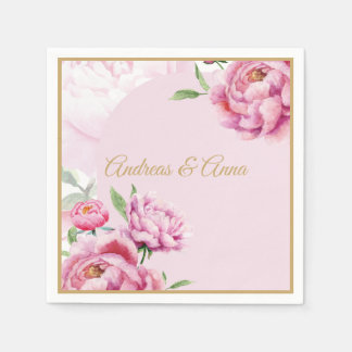 Peony Wedding Napkins