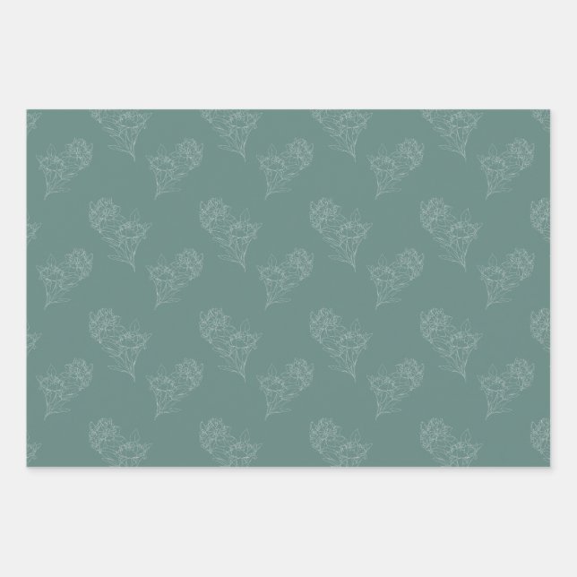 Peony Wrapping Paper Sheets (Front 3)