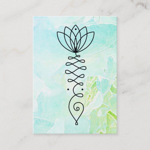  Peony Yoga Reiki Massage Lotus Healer Pastel Business Card