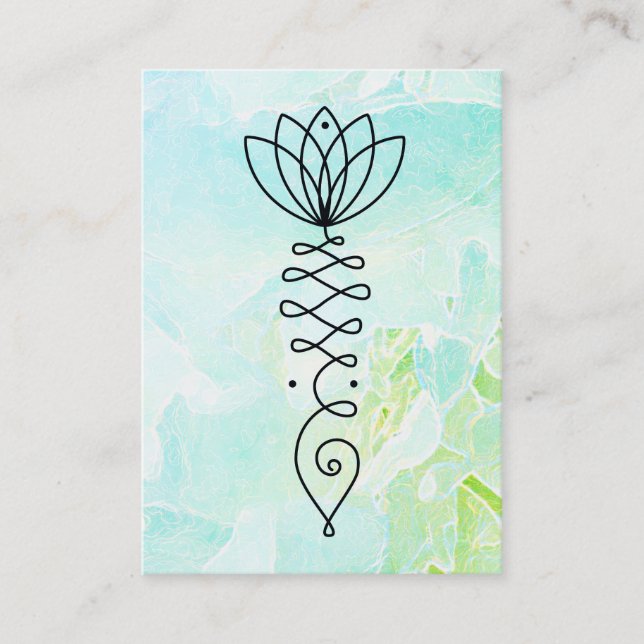 *~* Peony Yoga Reiki Massage Lotus Healer Pastel Business Card (Front)