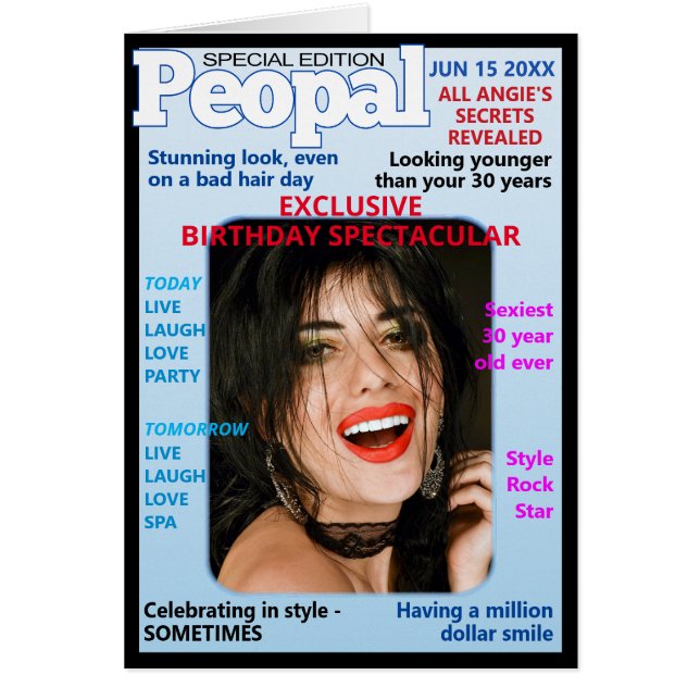 Peopal Mag Parody-Birthday-Upload Photo-Modern-Fun (Front)