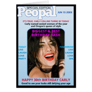 Peopal Mag Parody-Birthday-Upload Photo-Modern-Fun Cards