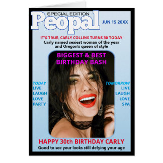 Peopal Mag Parody-Birthday-Upload Photo-Modern-Fun Cards