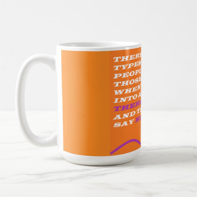 People and types message of wisdom coffee mug (Left)