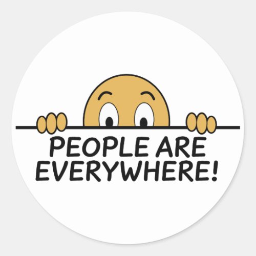 People are Everywhere Classic Round Sticker