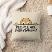 People are Everywhere Throw Pillow (Blanket)