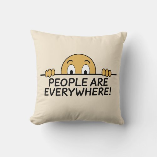 People are Everywhere Throw Pillow