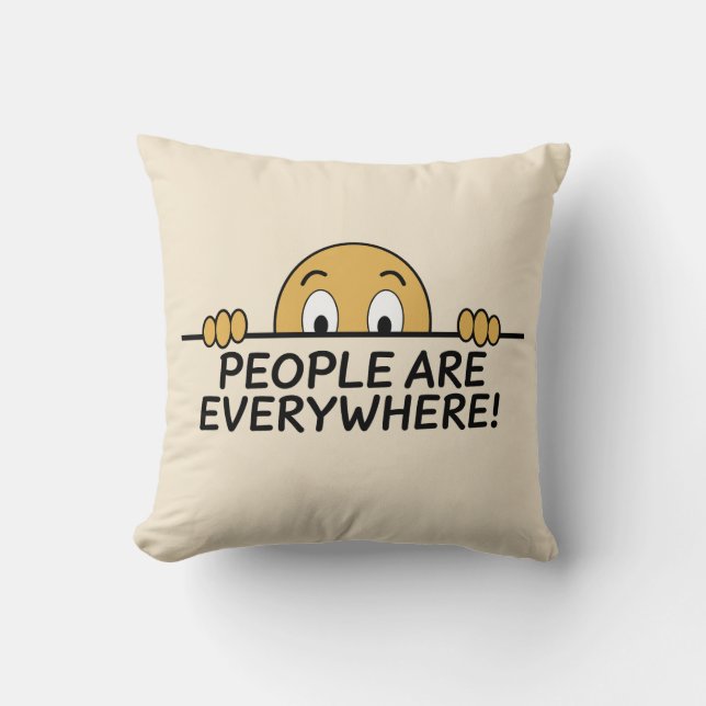 People are Everywhere Throw Pillow (Front)