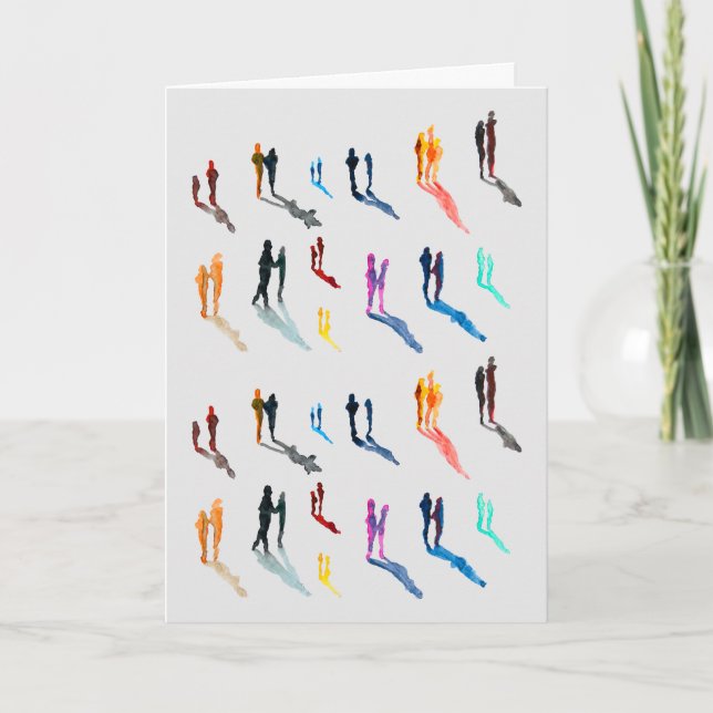 People art watercolor fine art card (Front)