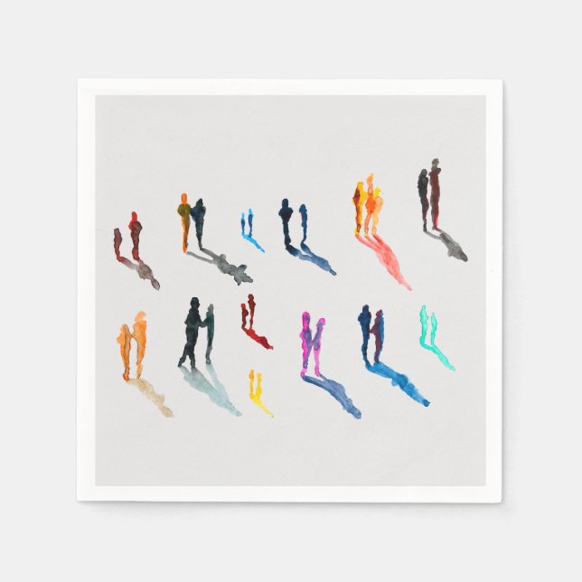 People art watercolor fine art napkins (Front)