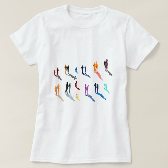 People art watercolor fine art T-Shirt (Design Front)