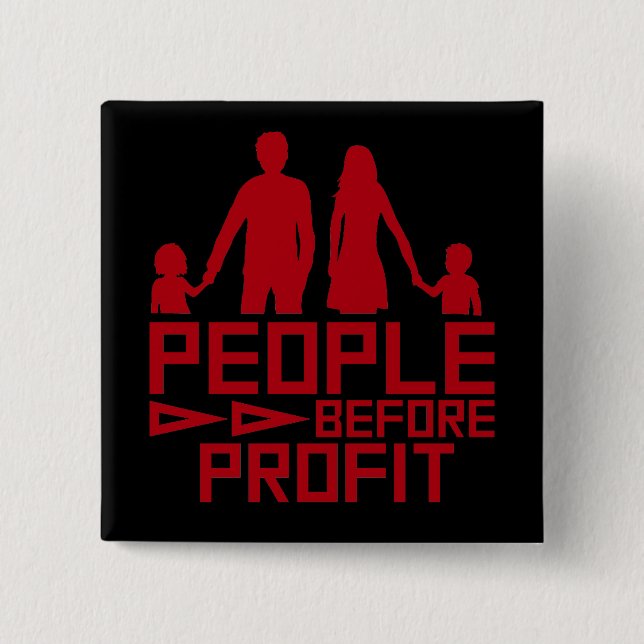 People Before Profit Activism Social Justice Equal Button (Front)