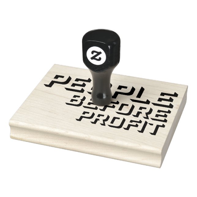 People Before Profit Activism Social Justice Equal Rubber Stamp (Stamp)