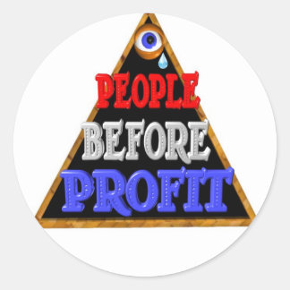 People before profits Occupy wall street protest Classic Round Sticker