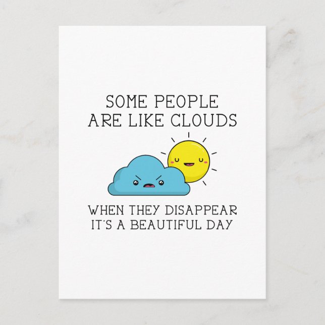 People Clouds Postcard (Front)