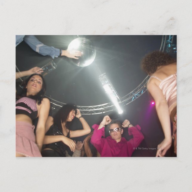 People dancing in a club postcard (Front)